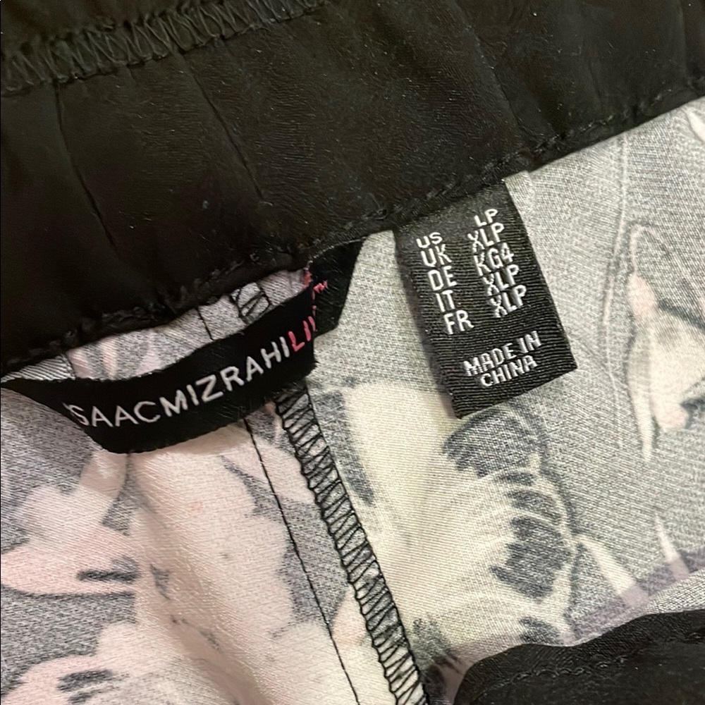 Isaac Mizrahi Black Floral Culottes - Picture 2 of 5